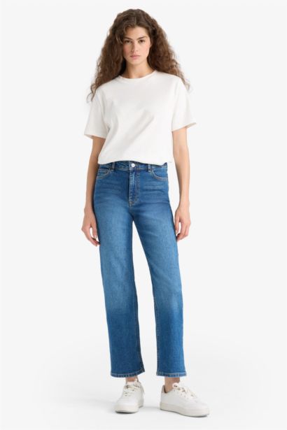 Comfort Straight High Waist Ankle Length Jeans