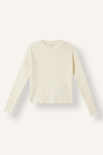 Girl Fitted Crew Neck Sweater