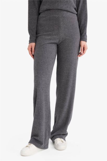 بنطرون محاك قصة مستقيمة برجل عادي