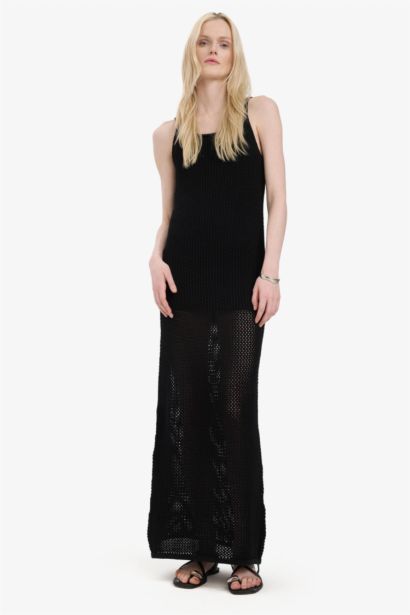 Halter Neck Basic Sleeveless Maxi Dress