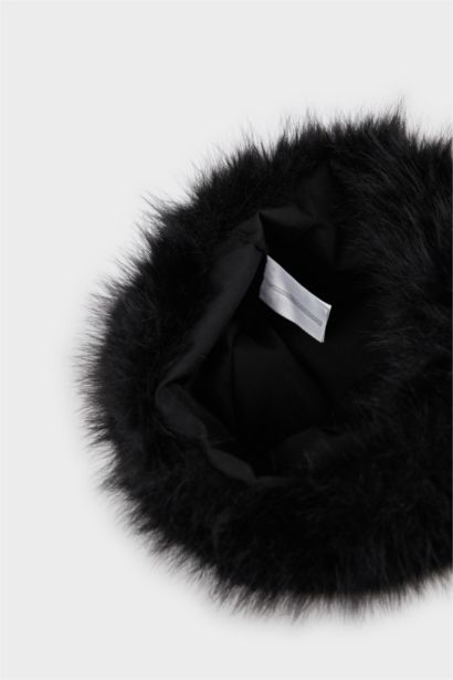 Kadın Pamuklu Pelüş Şapka