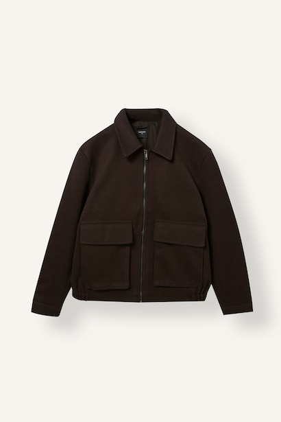 Regular Fit Zippered Jacket