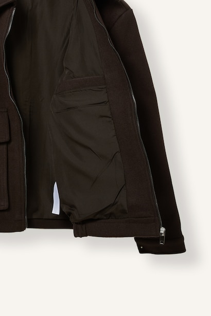 Regular Fit Zippered Jacket