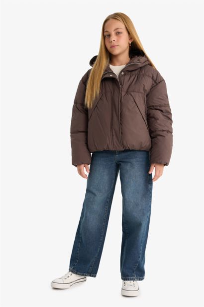Girl Hooded Waterproof Jacket