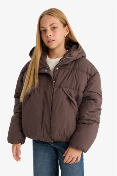 Girl Hooded Waterproof Jacket