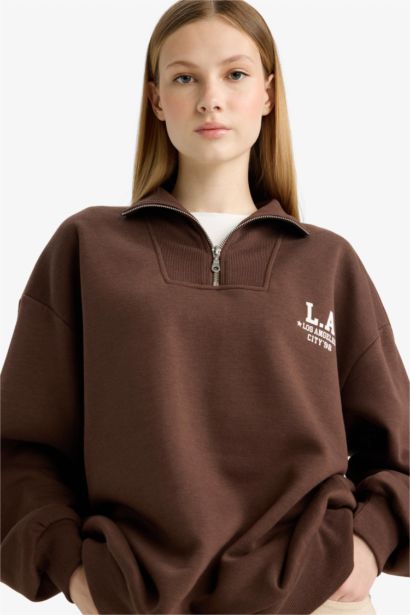 Coool оверсайз, свободный покрой, полузип толстовка, толстая