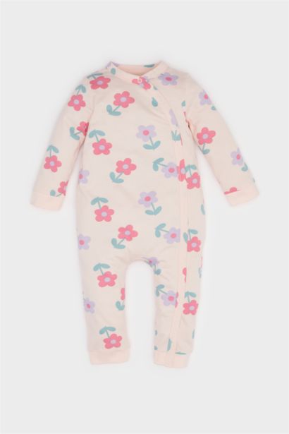 Baby Girl Newborn Floral Cotton Jumpsuit