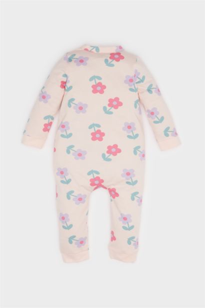 Baby Girl Newborn Floral Cotton Jumpsuit