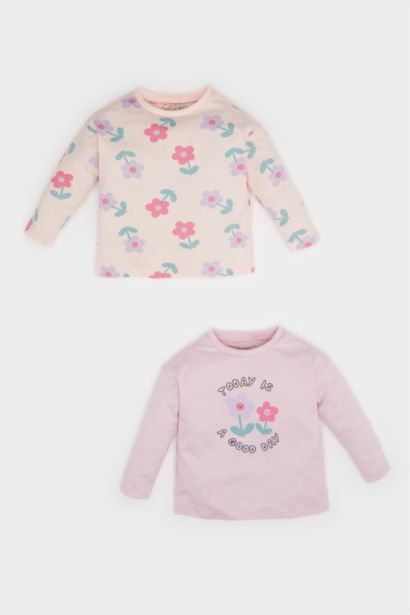 Baby Girl 2 piece Long Sleeve Snap Body