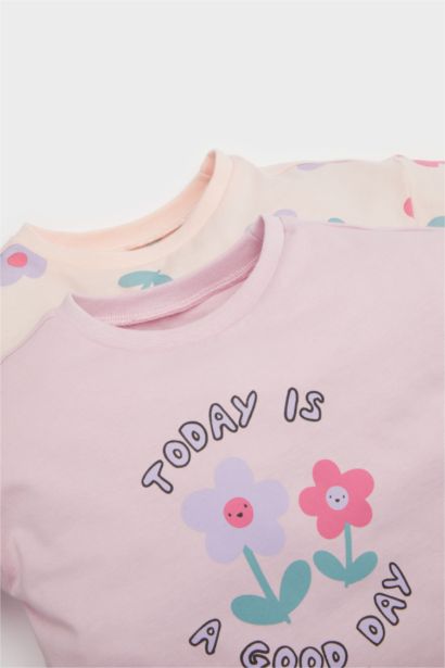 Baby Girl 2 piece Long Sleeve Snap Body