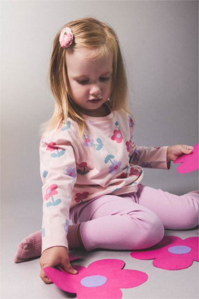 Baby Girl 2 piece Long Sleeve Snap Body