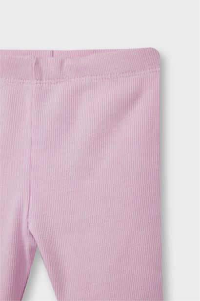 Baby Girl Regular Fit Ribbed Camisole Trousers