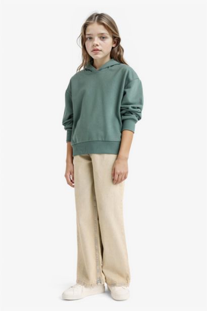 Sweat à capuche basique Coupe décontractée pour fille