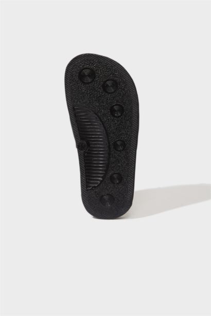 Boy Patterned High Sole Sweatshirt Fabric Slippers