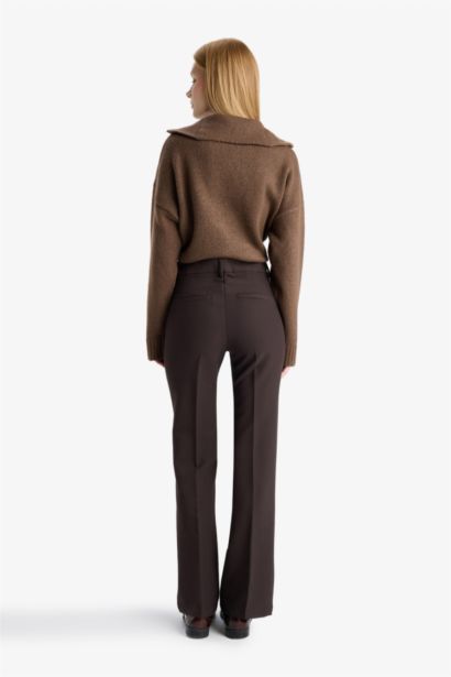 Normal Waist Flare Trousers