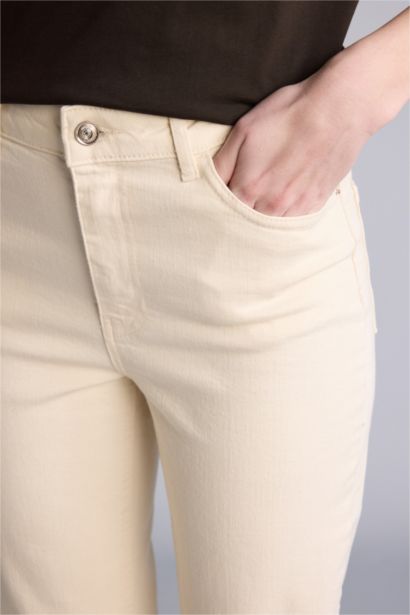 Comfort Straıght Yüksek Bel Bilek Boy Jean Pantolon