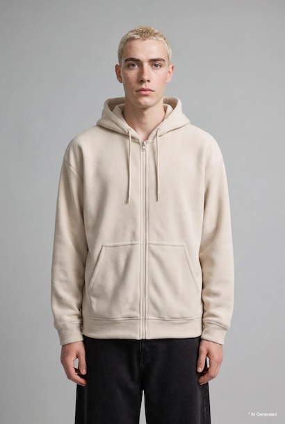 Boxy Fit fleece Cardigan