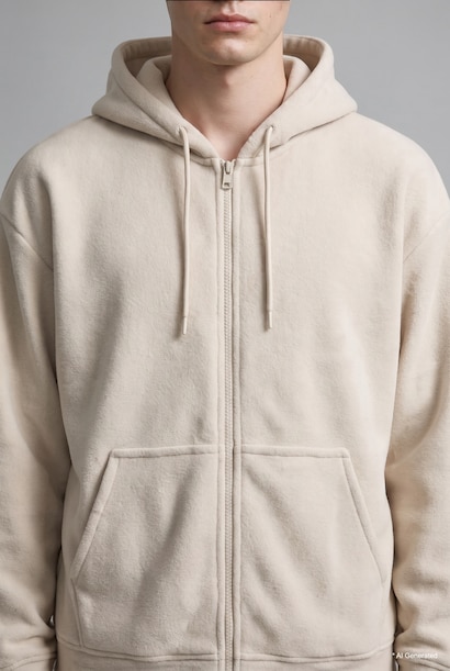 Boxy Fit fleece Cardigan