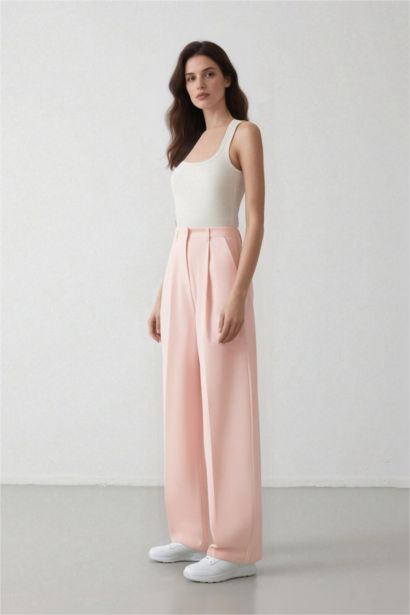 High Waist Wide Leg Trousers