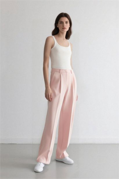 High Waist Wide Leg Trousers