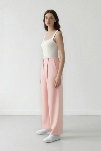 High Waist Wide Leg Trousers