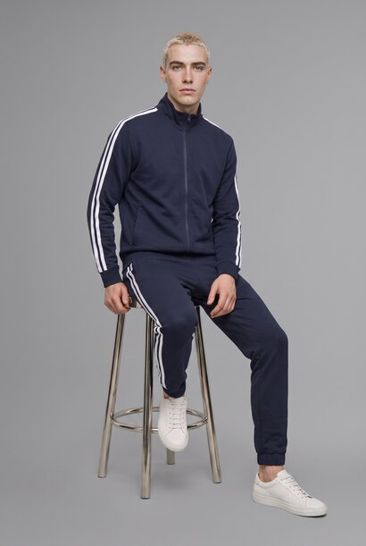 Boxy Fit High Neck Zip-Up Sweatshirt