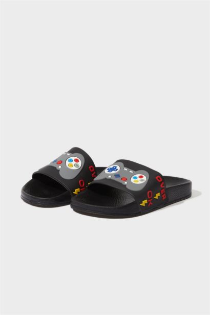 Boy High Sole Denim Slippers