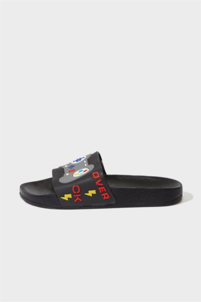 Boy High Sole Denim Slippers