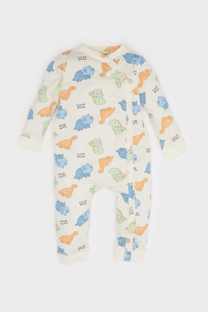 Baby Boy Newborn Dinosaur Printed Cotton Jumpsuit