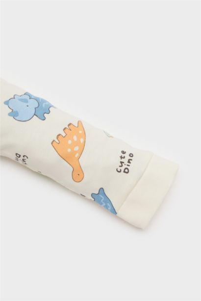 Baby Boy Newborn Dinosaur Printed Cotton Jumpsuit