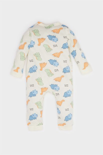 Baby Boy Newborn Dinosaur Printed Cotton Jumpsuit