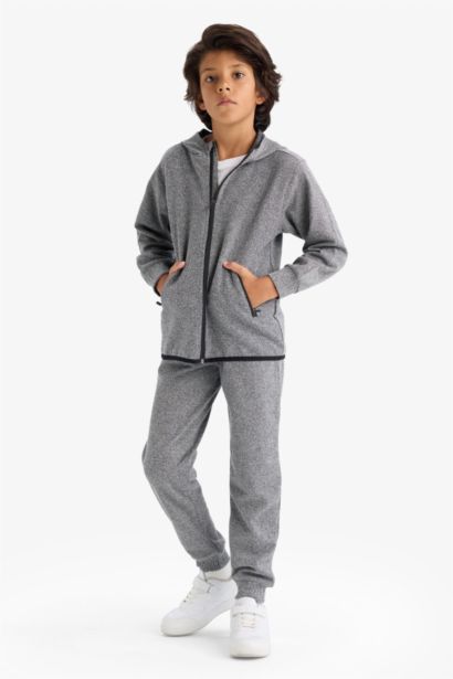 بنطلون سويت بانتس جوجر اولادي قصة عادية ميلانج أنثرا