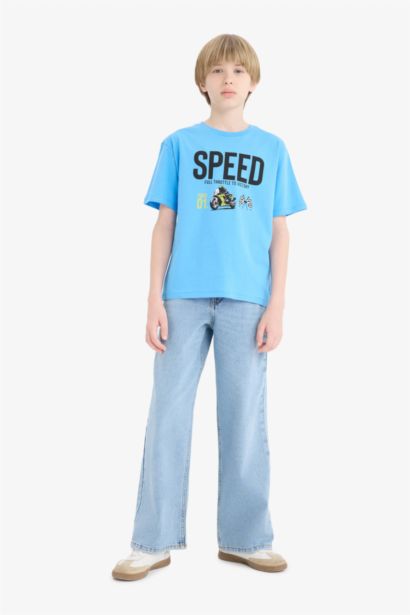 Boy Crew Neck Printed Short Sleeve T-Shirt