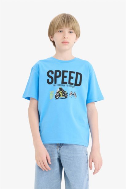 Boy Crew Neck Printed Short Sleeve T-Shirt