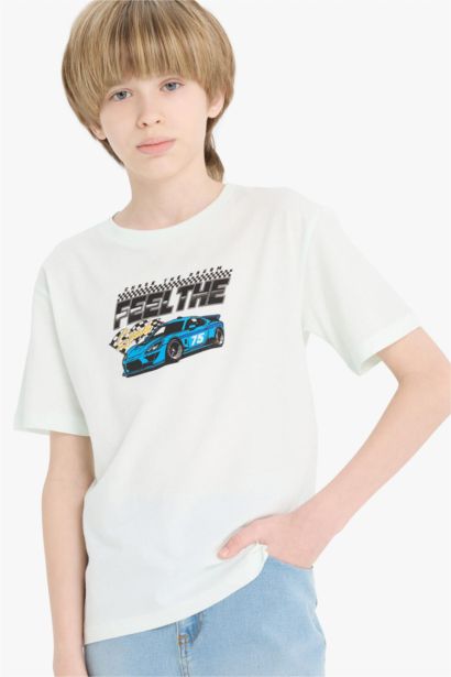 Boy Crew Neck Printed Short Sleeve T-Shirt