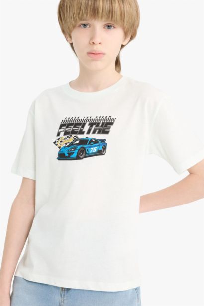 Boy Crew Neck Printed Short Sleeve T-Shirt