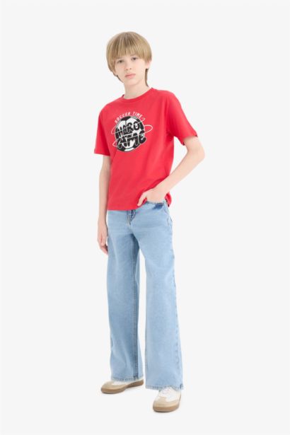Boy Crew Neck Printed Short Sleeve T-Shirt