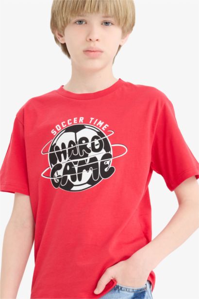Boy Crew Neck Printed Short Sleeve T-Shirt