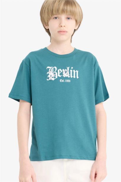 Boy Crew Neck Printed Short Sleeve T-Shirt