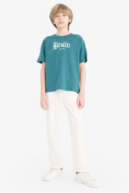 Boy Crew Neck Printed Short Sleeve T-Shirt