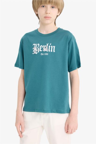 Boy Crew Neck Printed Short Sleeve T-Shirt