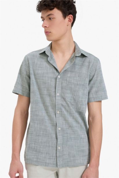 قميص بولو نص كم قطن قصة عادية