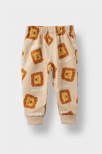 Baby Boy Patterned Sweatshirt Sweatpants 2 Piece Set