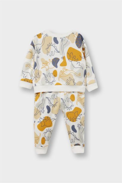 Baby Boy Dinosaur Printed Sweatshirt Sweatpants 2 Piece Set