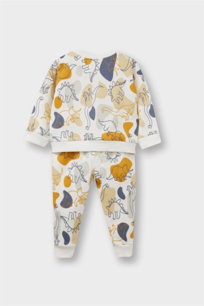 Baby Boy Dinosaur Printed Sweatshirt Sweatpants 2 Piece Set
