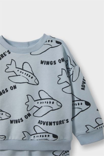 Baby Boy Basic Sweatshirt Sweatpants 2 Piece Set