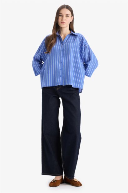 Regular Fit Shirt Collar Long Sleeve Shirt