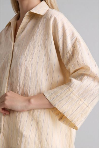 Çizgili Yarım Kollu Gömlek
