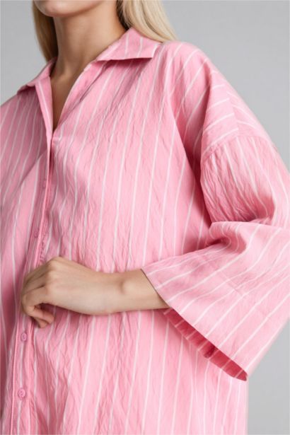 Çizgili Yarım Kollu Gömlek