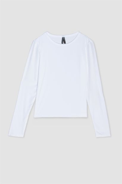 Slim Fit Crew Neck Basic Long Sleeve T-Shirt